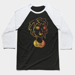 Colorful Girl Baseball T-Shirt